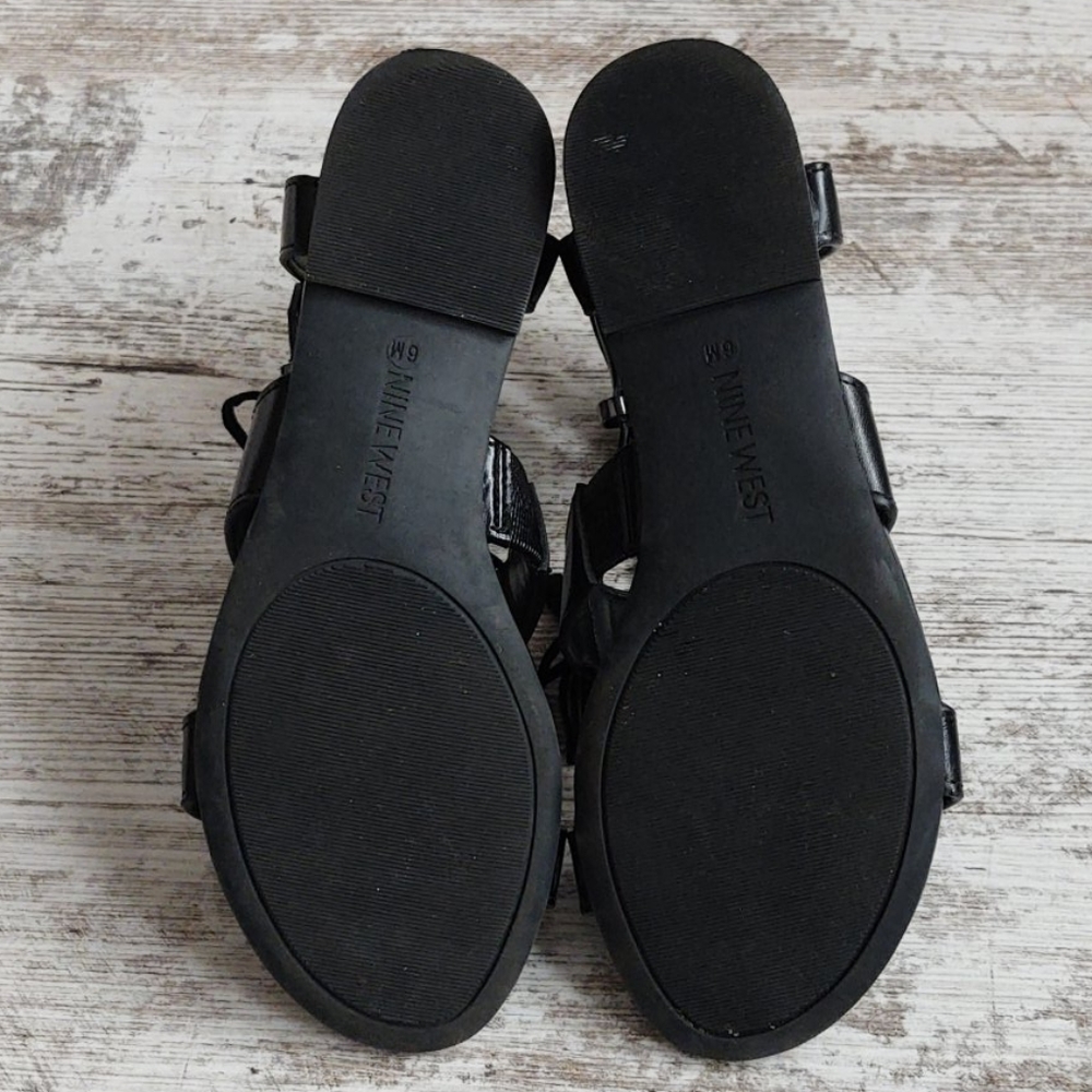 Like New Nine West Black Gladiator Sandal - Picture 12 of 14